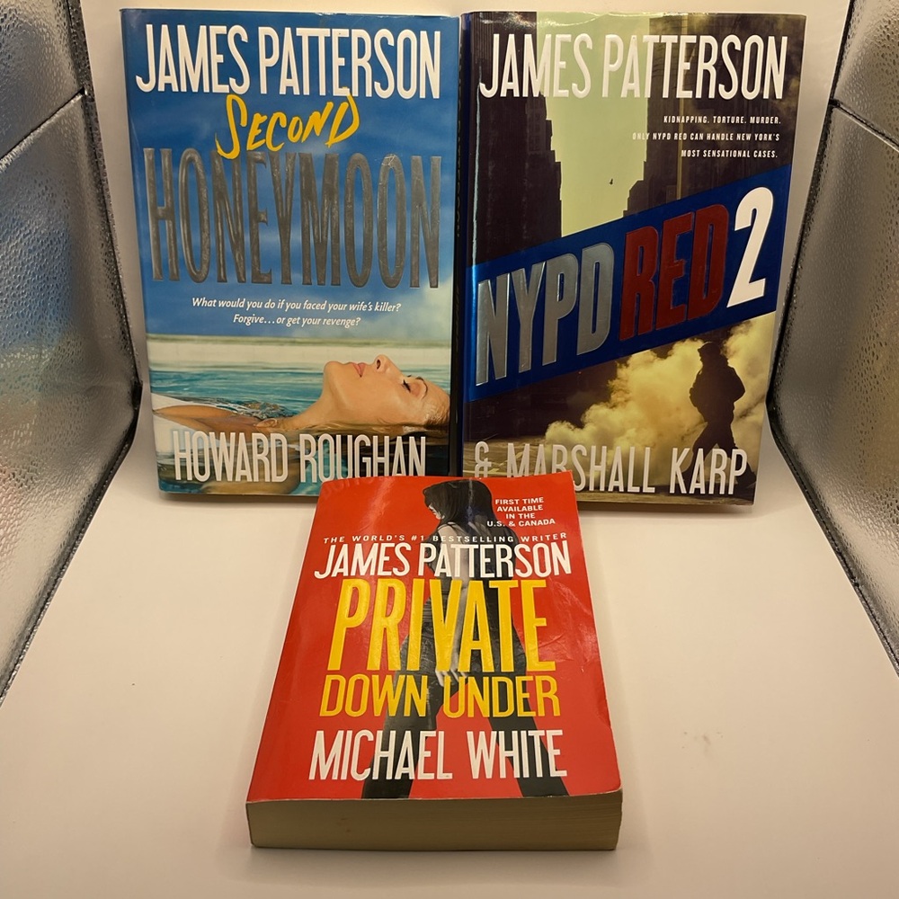3 Book Set NWOT Hardback Second Honeymoon & NYPD RED 2, Paperback Private Down